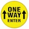 Signmission One Way Enter Arrow Non-Slip Floor Graphic, 7in Vinyl Decal, 7" x 7", FD-2-C-7-99977 FD-2-C-7-99977 - alternate 1
